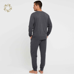 organic bamboo loungewear for men eco friendly sleepwear organic nightwear pajama sets man Homewear pyjamas plain pjs