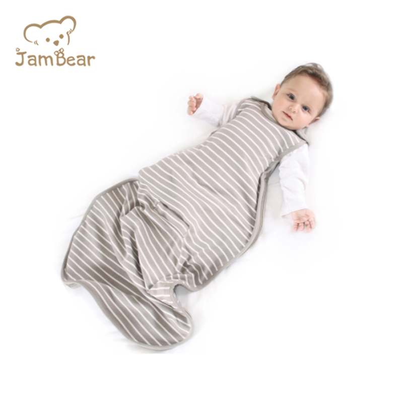 Jambear Organic cotton newborn sleep bag sleeveless baby sleeping sack cotton jersey sleepsack Basic Baby Sleeping Bag
