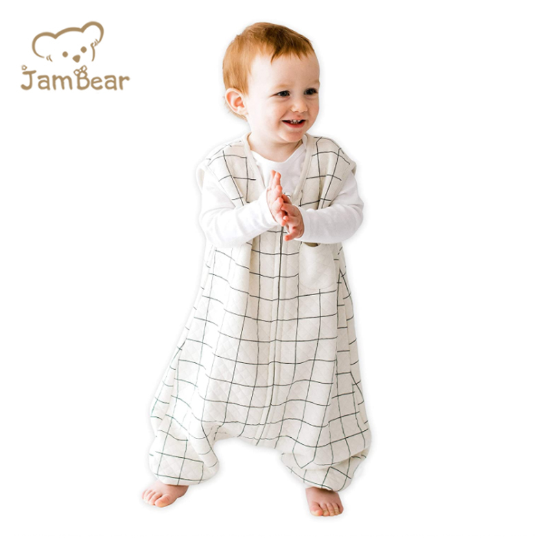 Jambear Organic cotton Sleeping Sacks for Toddlers Baby sleep Bag With Feet baby sleeping bag with slit legging