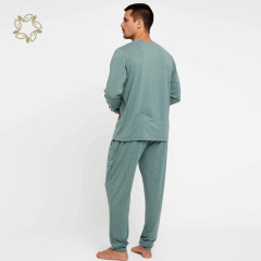 organic bamboo loungewear for men eco friendly sleepwear organic nightwear pajama sets man Homewear pyjamas plain pjs