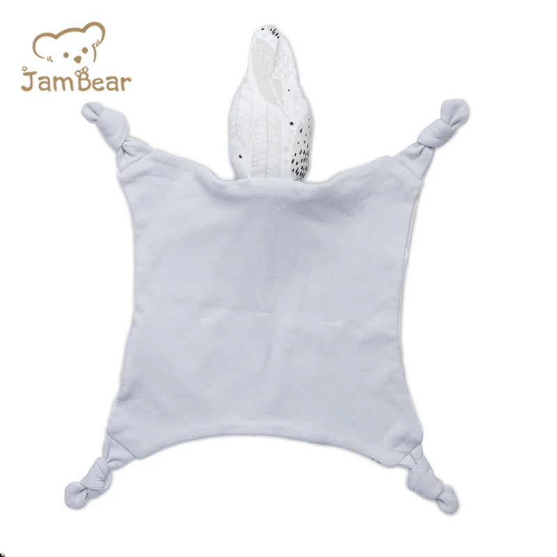 JamBear Organic Cotton Baby Comforter Baby plush Comfort blanket Soft Baby Comfort towel Soft Toy Stuffed Animal Plush