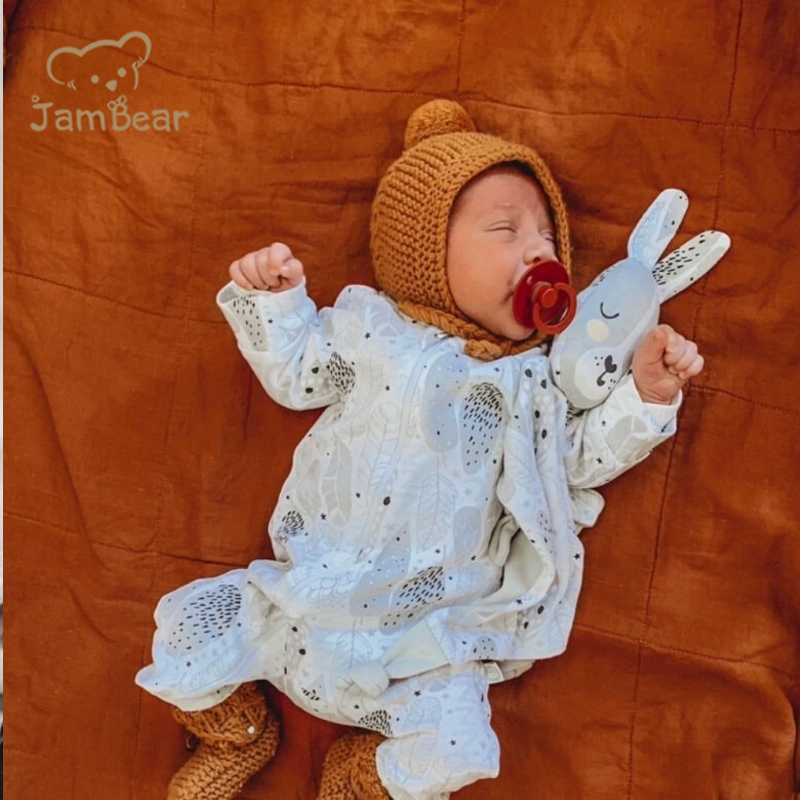 JamBear Organic Cotton Baby Comforter Baby plush Comfort blanket Soft Baby Comfort towel Soft Toy Stuffed Animal Plush