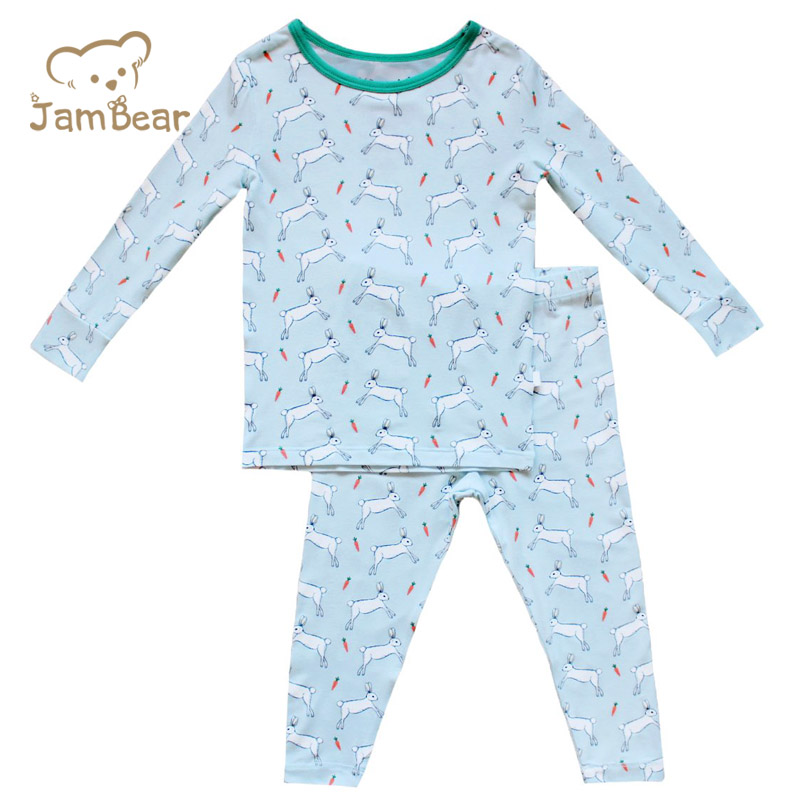 JamBear children Loungewear bamboo toddler pyjama bamboo pyjamas Eco-friendly bamboo baby sleepwear baby pyjamas set
