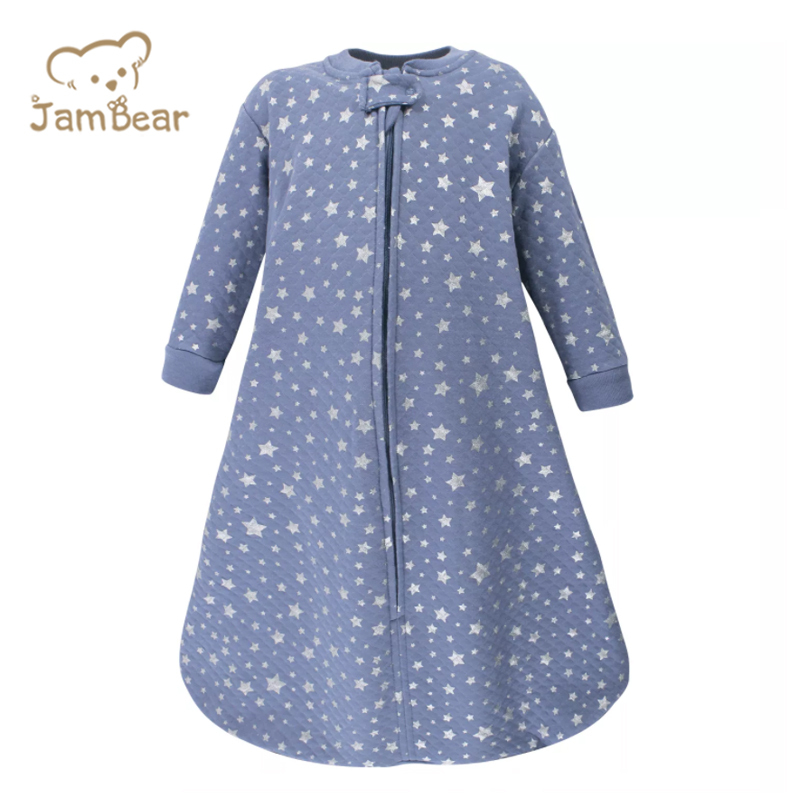 Jambear Natural long sleeve baby sleep suit Organic cotton jersey baby sleep sack Newborn Printed Sleeping Bag baby sleep sack