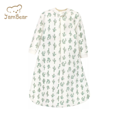 Jambear Natural long sleeve baby sleep suit Organic cotton jersey baby sleep sack Newborn Printed Sleeping Bag baby sleep sack