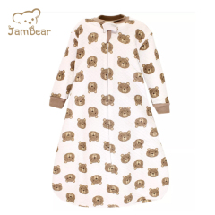Jambear Natural long sleeve baby sleep suit Organic cotton jersey baby sleep sack Newborn Printed Sleeping Bag baby sleep sack