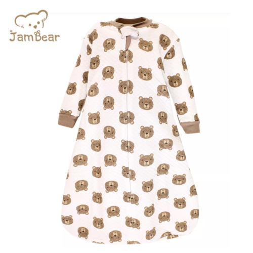 Jambear Natural long sleeve baby sleep suit Organic cotton jersey baby sleep sack Newborn Printed Sleeping Bag baby sleep sack