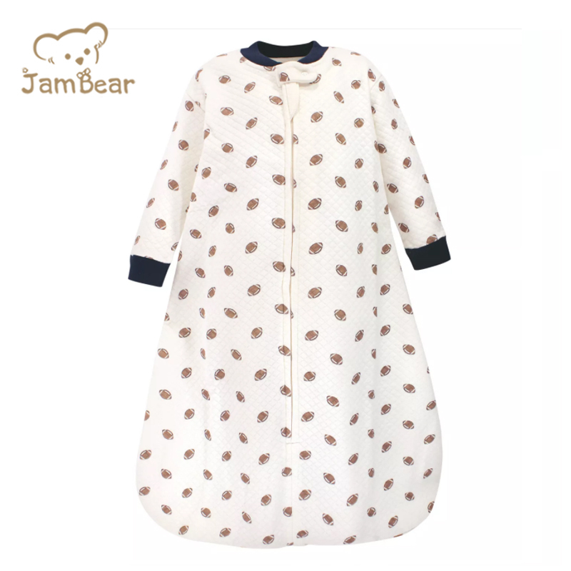 Jambear Natural long sleeve baby sleep suit Organic cotton jersey baby sleep sack Newborn Printed Sleeping Bag baby sleep sack