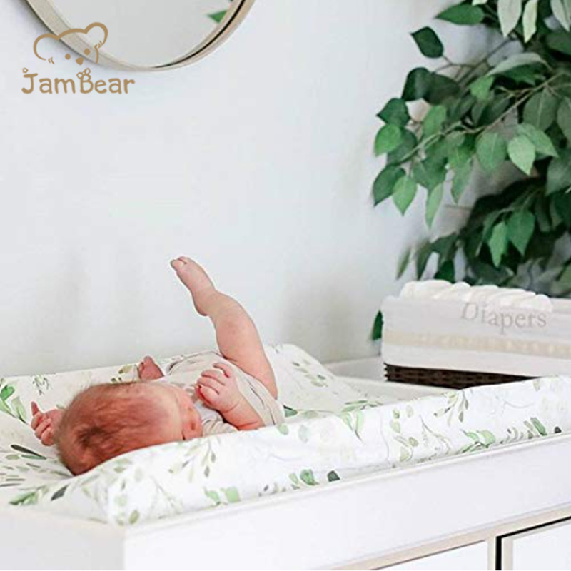JamBear Organic bamboo Baby Changing Pad Cover Cradle Mattress Sheets Baby Diaper Crib Sheet organic baby bed sheet set