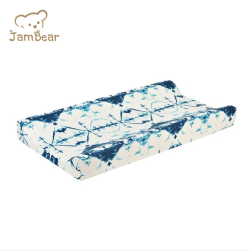 JamBear Organic Printed Crib Sheet Crib Custom Natural Print Pad cover Organic bamboo Changing pad cover