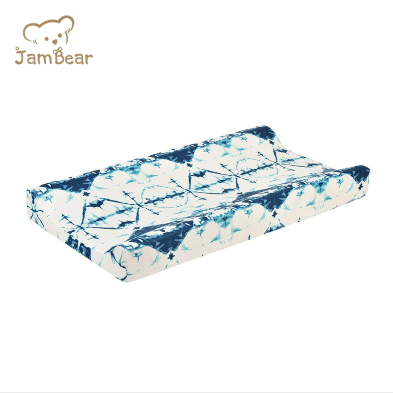 JamBear Organic Printed Crib Sheet Crib Custom Natural Print Pad cover Organic bamboo Changing pad cover