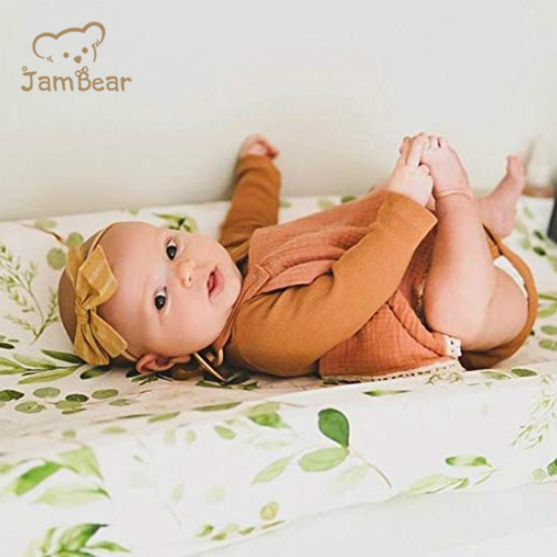 JamBear Organic bamboo Baby Changing Pad Cover Cradle Mattress Sheets Baby Diaper Crib Sheet organic baby bed sheet set