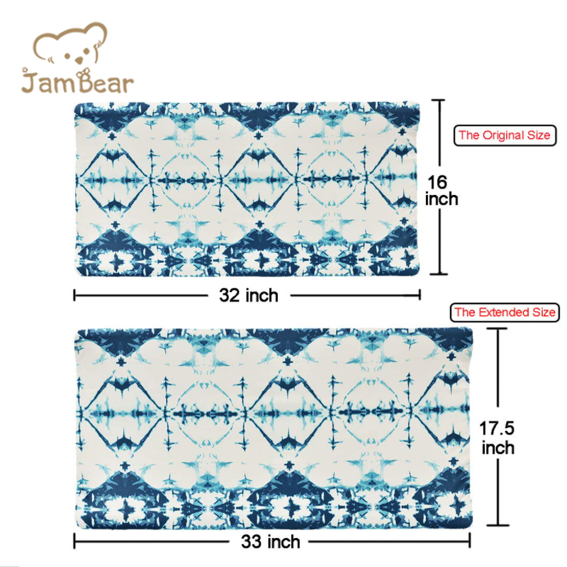 JamBear Organic Printed Crib Sheet Crib Custom Natural Print Pad cover Organic bamboo Changing pad cover