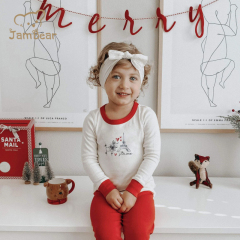 JamBear Organic toddler christmas pajamas bamboo christmas pajamas for kids christmas pajamas children sleepwear baby jammies