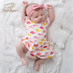 Organic cotton baby onesie dress sustainable baby bodysuit dress printed eco friendly toddler bodysuit baby clothing