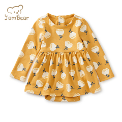 Print baby bodysuit dress organic cotton baby onesie dress sustainable infant dresses girl eco friendly baby clothing