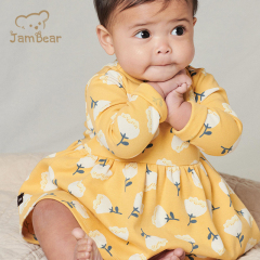 Print baby bodysuit dress organic cotton baby onesie dress sustainable infant dresses girl eco friendly baby clothing