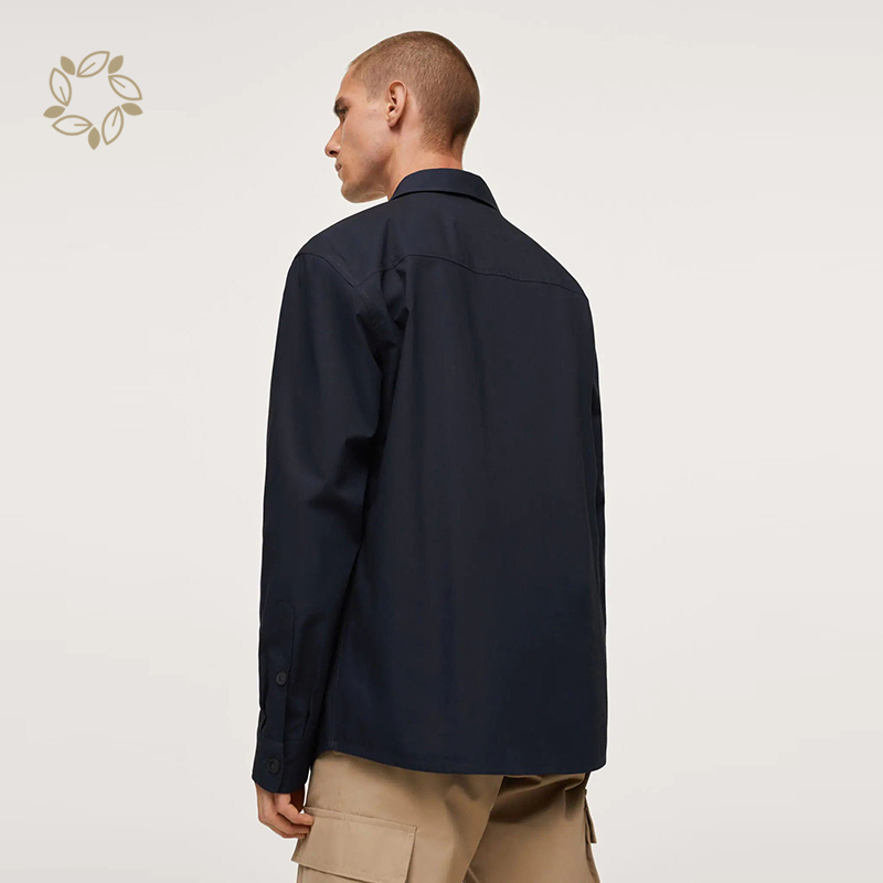 Sustainable overshirtshirt mens organic cotton shirts for men eco friendly casual long sleeve shirt