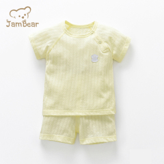 JamBear Organic Baby short sleeve shorts Summer clothes Baby Organic Cotton Pajamas Set Thin newborn underwear set