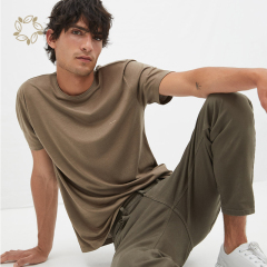 Short sleeve lyocell tshirt for men sustainableeco friendly men's t shirt Lyocell t shirt lyocell organic cotton tee
