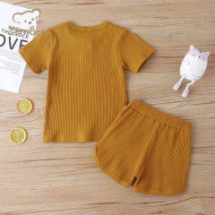 JamBear summer baby boy pyjama Organic cotton kids Pajamas Set ribbed summer infants Loungewear bamboo eco-friendly pijamas baby