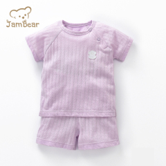 JamBear Organic Baby short sleeve shorts Summer clothes Baby Organic Cotton Pajamas Set Thin newborn underwear set
