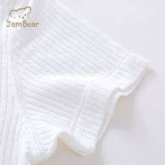 JamBear Organic summer underwear set Summer baby girl short sleeve shorts suit Organic cotton baby pajamas set