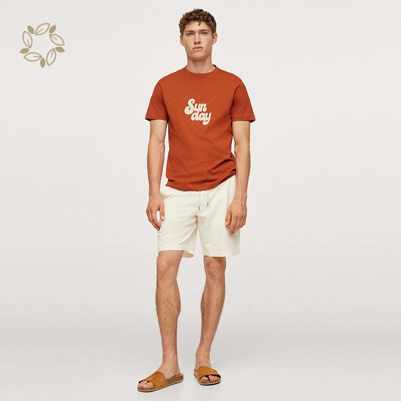 Sustainable men's summer t-shirts organic cotton plain t shirts for printing eco friendly short sleeve t shirt men
