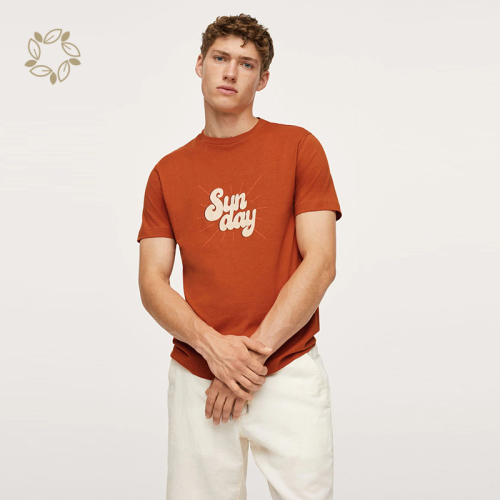 Sustainable men's summer t-shirts organic cotton plain t shirts for printing eco friendly short sleeve t shirt men