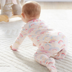 Jambear Baby girls Rompers toddler boy clothes rompers Organic cotton toddler jumpsuit zipper footie oneise