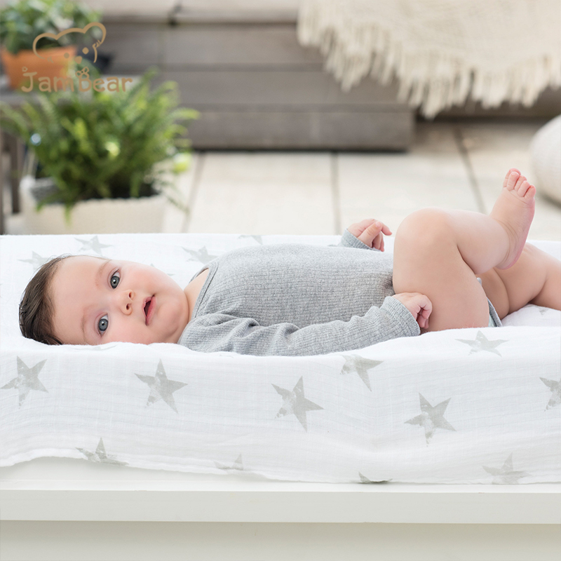 Sustainable baby swaddle wrap blanket eco friendly muslin swaddle blankets organic cotton baby muslin swaddle blanket