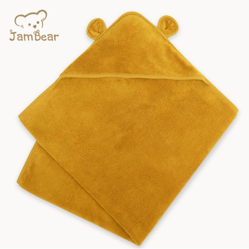 Organic Cotton Hooded Towel for Babies and Toddlers Sustainable Bath Towel Eco Friendly Baby Hooded Towel