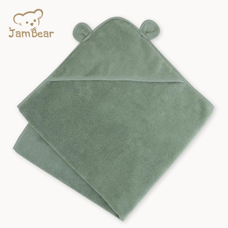 Organic Cotton Hooded Towel for Babies and Toddlers Sustainable Bath Towel Eco Friendly Baby Hooded Towel