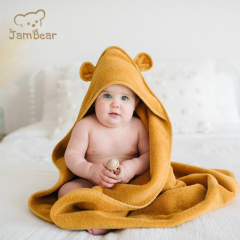 Organic Cotton Hooded Towel for Babies and Toddlers Sustainable Bath Towel Eco Friendly Baby Hooded Towel