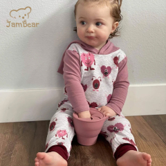 Jambear Organic Baby Sleeper cotton toddler zip infants onesie Zipper Long Sleeve baby hooded romper girl jumpsuit baby clothes