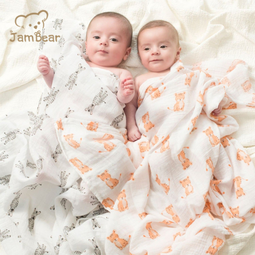 Sustainable baby swaddle wrap blanket eco friendly muslin swaddle blankets organic cotton baby muslin swaddle blanket