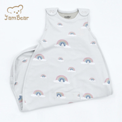 Jambear Organic cotton newborn sleep bag baby vest sleeping bag with arms baby sleeveless baby sleeping sack