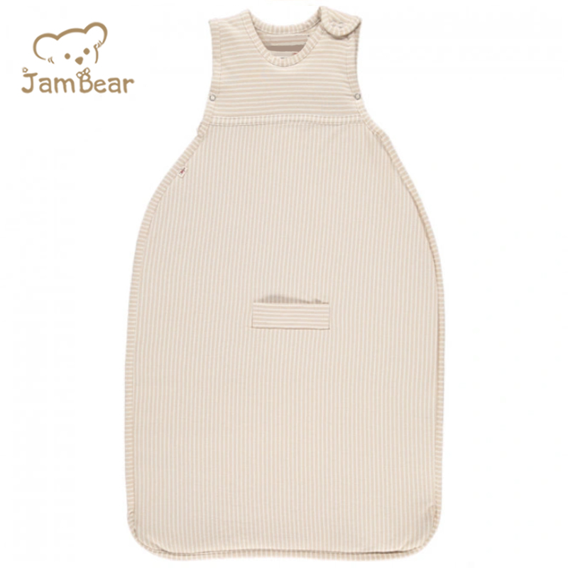 Jambear Organic sleeveless baby sleep sack sleeping bag with arms baby cotton jersey newborn sleep bag
