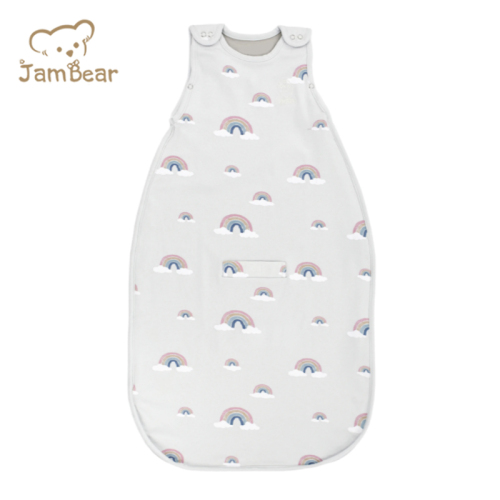Jambear Organic cotton newborn sleep bag baby vest sleeping bag with arms baby sleeveless baby sleeping sack