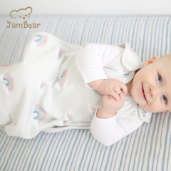 Jambear Organic cotton newborn sleep bag baby vest sleeping bag with arms baby sleeveless baby sleeping sack