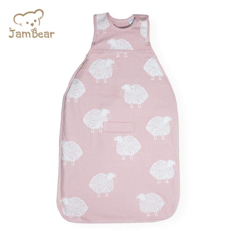 Jambear Organicbaby vest sleeping bag sleeveless baby sleep sack cotton newborn zip up sleep bag