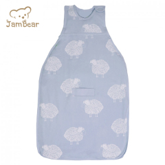 Jambear Organicbaby vest sleeping bag sleeveless baby sleep sack cotton newborn zip up sleep bag