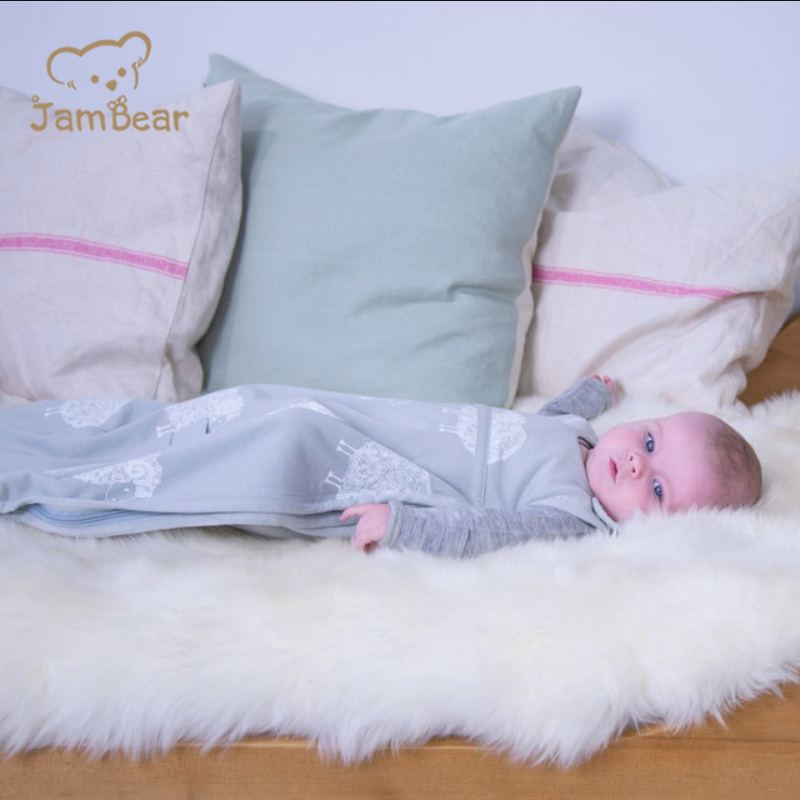 Jambear Organicbaby vest sleeping bag sleeveless baby sleep sack cotton newborn zip up sleep bag