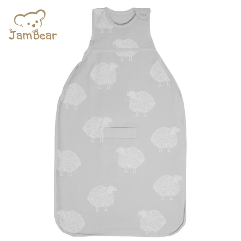 Jambear Organicbaby vest sleeping bag sleeveless baby sleep sack cotton newborn zip up sleep bag