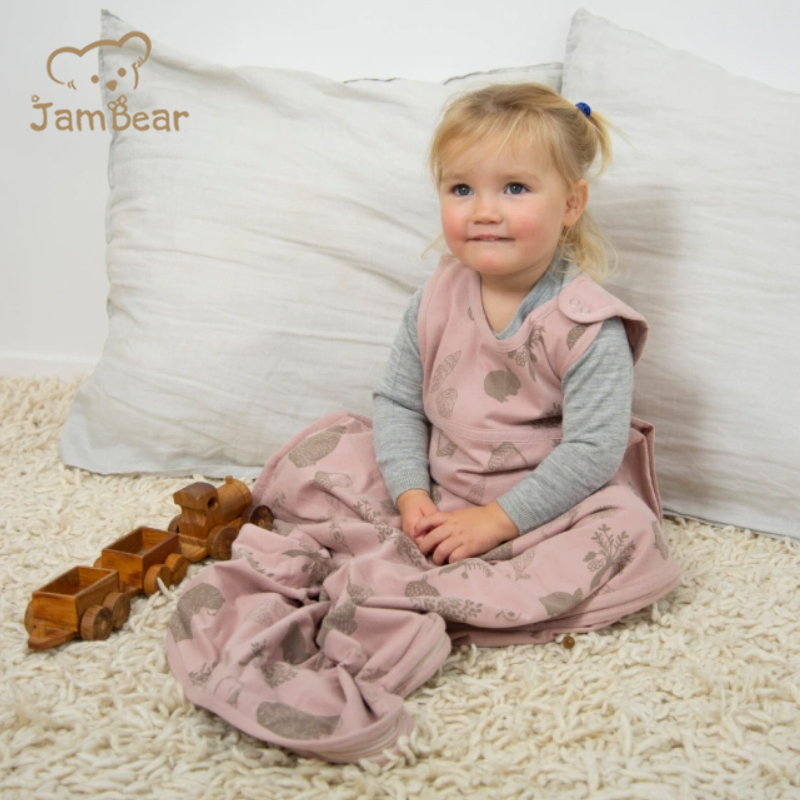 Jambear Organic baby vest sleeping bag cotton newborn zip up Sleep Suit for toddlers Weighted sleep sack