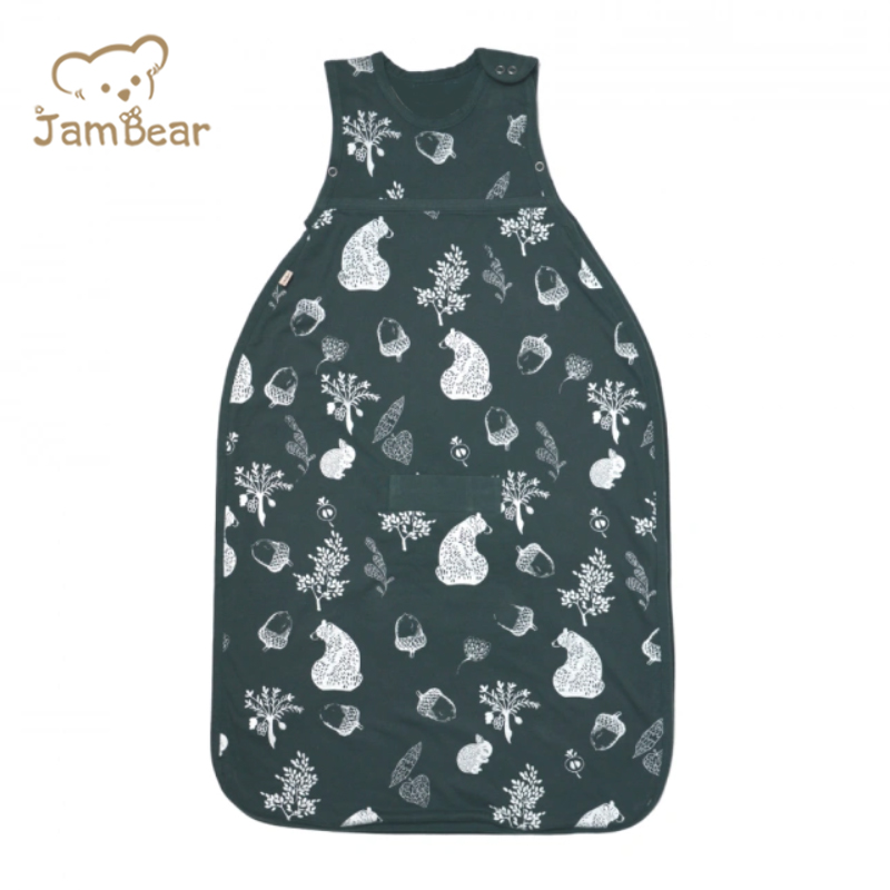 Jambear Organic baby vest sleeping bag cotton newborn zip up Sleep Suit for toddlers Weighted sleep sack