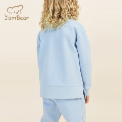 Sustainable children sweatshirt and jogger pant 100% organic cotton terry kids sweat and pant eco friendly kids jogger set