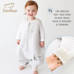 Jambear Organic cotton newborn sleep bag baby sleeping bag with slit legging organic cotton toddler sleeping bag with feet