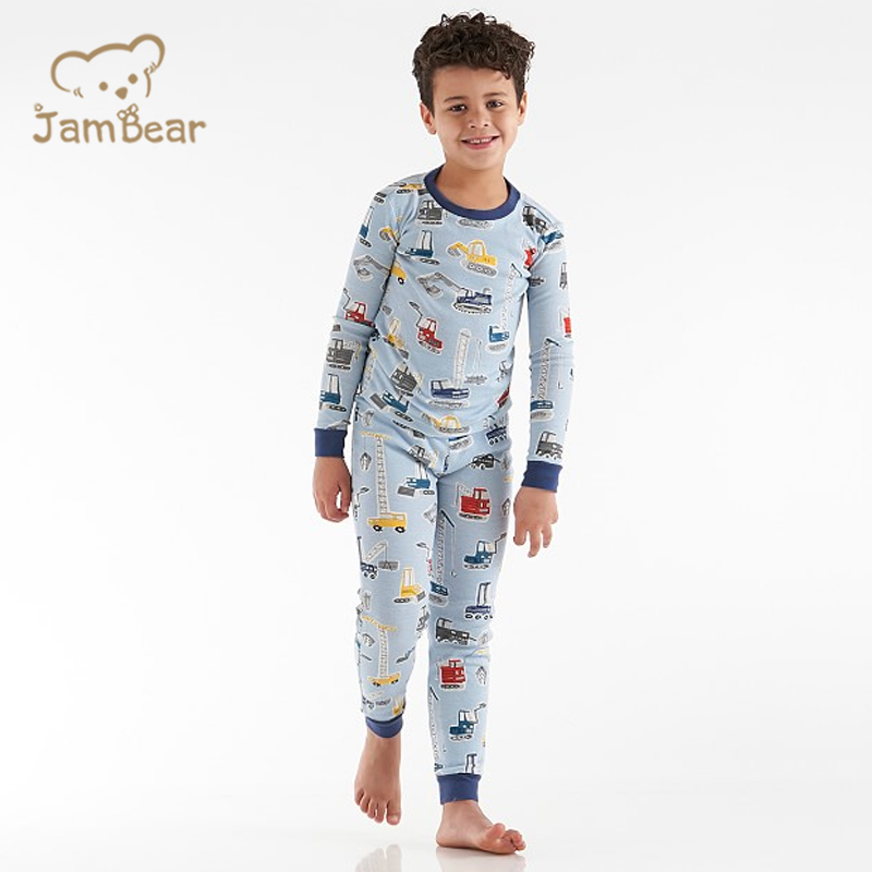 JamBear organic cotton pajama children Loungewear Eco-friendly kids pajamas clothes baby sleepwear Organic baby jams