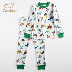 JamBear organic cotton pajama children Loungewear Eco-friendly baby sleepwear toddler pyjamas sleepwear for kids boys